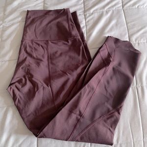 Lululemon crop leggings in plum size 10